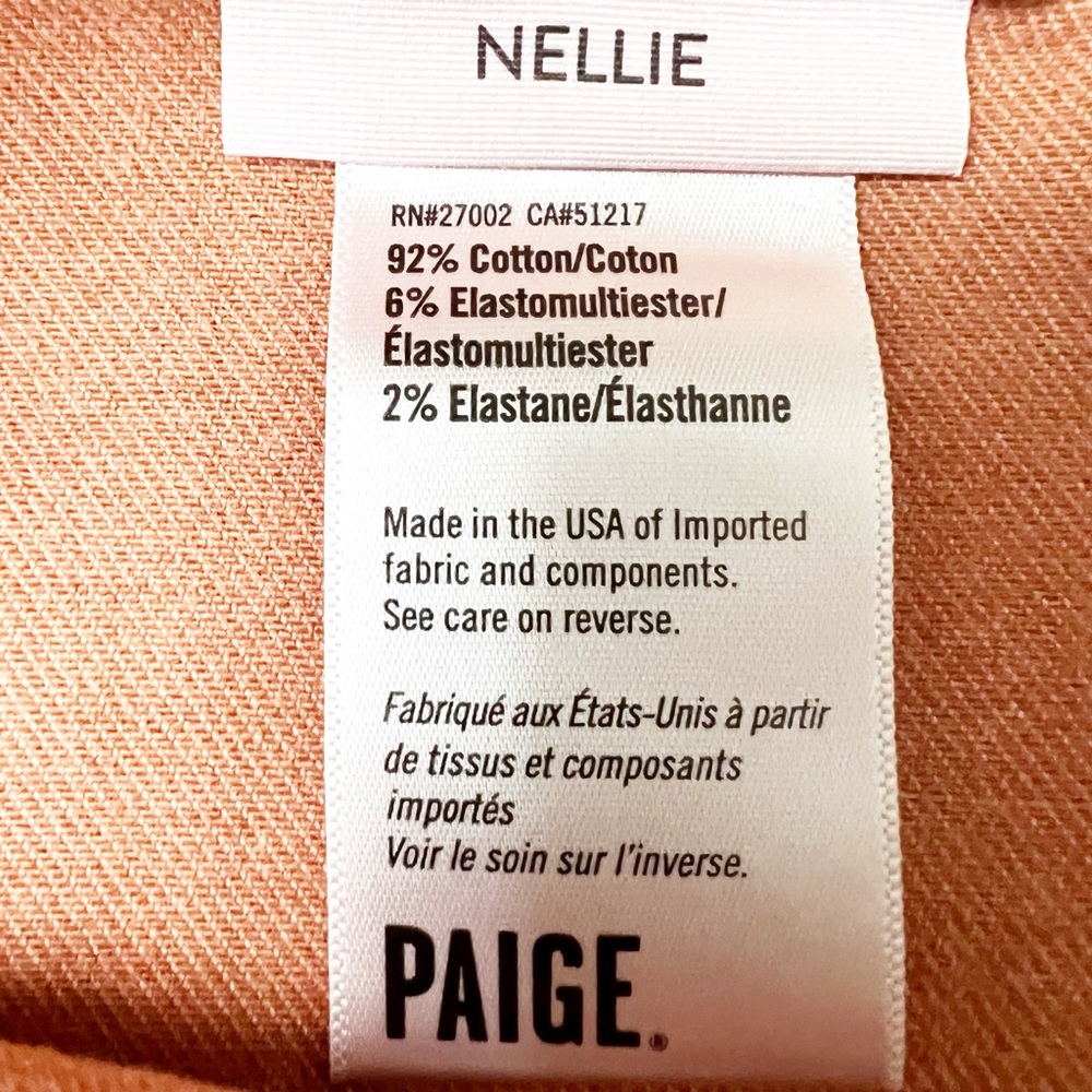 Paige Nellie High Rise Culotte Vintage Orange Poppy Size 32 - Picture 5 of 9